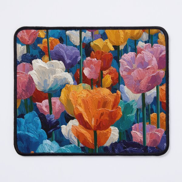 Item preview, Red Tulips Floral Artwork Vibrant Garden Painting designed and sold by AutoPopStudio.