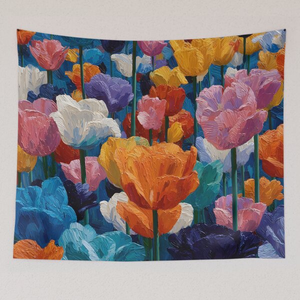 Item preview, Red Tulips Floral Artwork Vibrant Garden Painting designed and sold by AutoPopStudio.