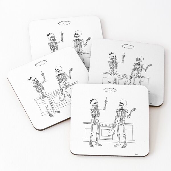 Item preview, Skeleton Couple Kitchen Chaos designed and sold by Qenlo.