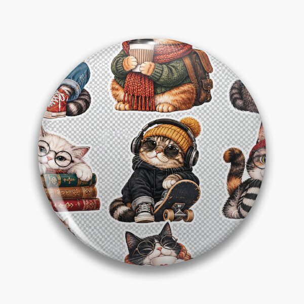 Item preview, Hipster Cozy Cats Autumn Collection designed and sold by Gold Turtle  Lina.