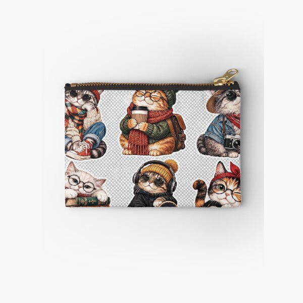 Item preview, Hipster Cozy Cats Autumn Collection designed and sold by Gold Turtle  Lina.