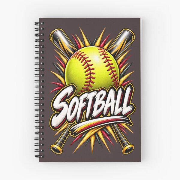 Item preview, Softball Splash – Bold Yellow & Red Sports Graphic designed and sold by HO•Designs.