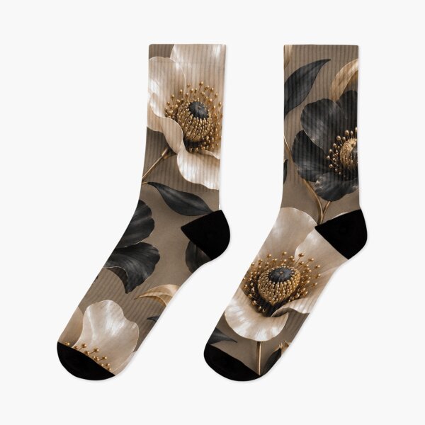 Item preview, Pearl & Black Floral Pattern designed and sold by LiMarchee.