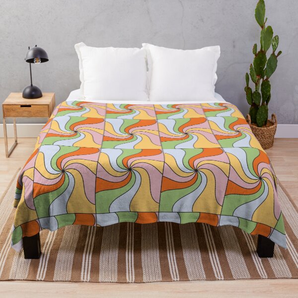 Item preview, Retro 70s Groovy Swirl Abstract Pattern | Colorful Geometric Art designed and sold by Elite Wall Art.