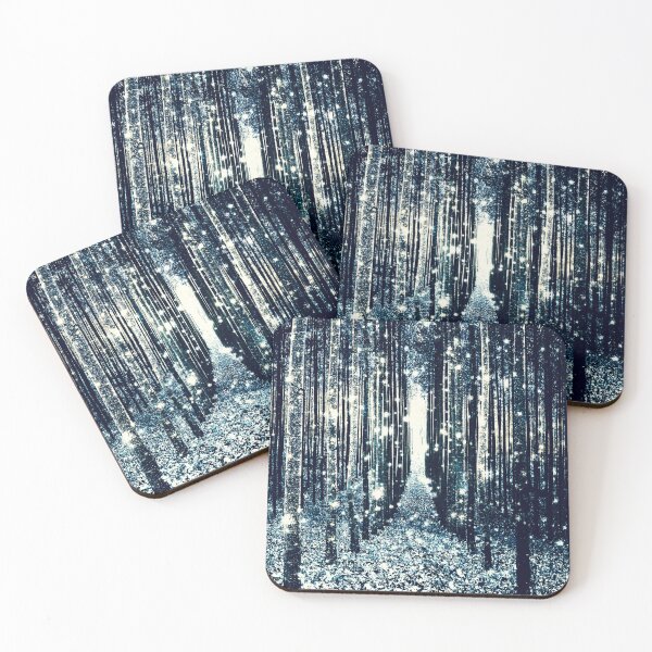 Item preview, Magical Forest Path: Icy Slate Blue Winter Forest Merch  designed and sold by 2sweetsDesign.