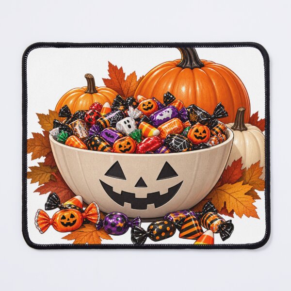 Item preview, Halloween Candy Bowl & Pumpkins | Cozy Fall Design designed and sold by Mama Leenah.