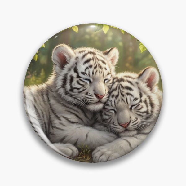 Item preview, Under the Woodland Sun – Two Sleeping Tiger Cubs designed and sold by TreatLLC.