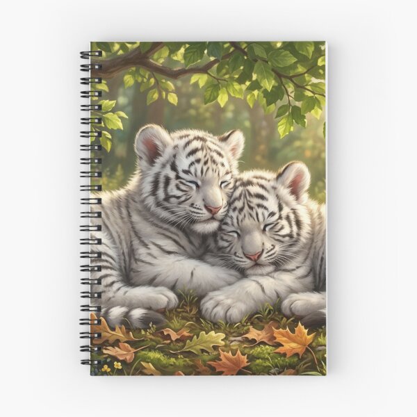 Item preview, Under the Woodland Sun – Two Sleeping Tiger Cubs designed and sold by TreatLLC.