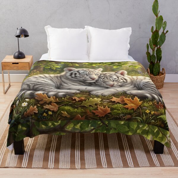 Item preview, Under the Woodland Sun – Two Sleeping Tiger Cubs designed and sold by TreatLLC.