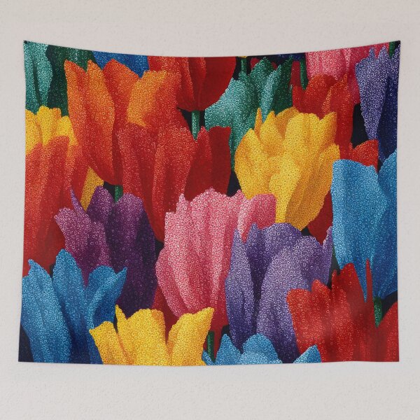 Item preview, Yellow Tulips Flower Painting Bright Spring Artwork designed and sold by AutoPopStudio.