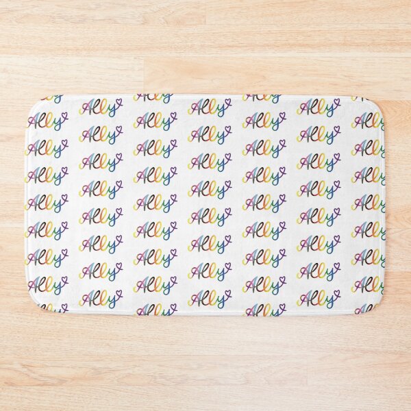 Item preview, Ally in rainbow colors handwritten typography LGBTQIA designed and sold by anneloni.