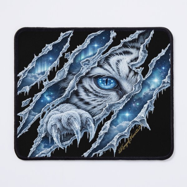 Item preview, Arctic Frost Tiger Eye Claw Tear - Icy Blue Galaxy Spirit designed and sold by KingofHearts25.