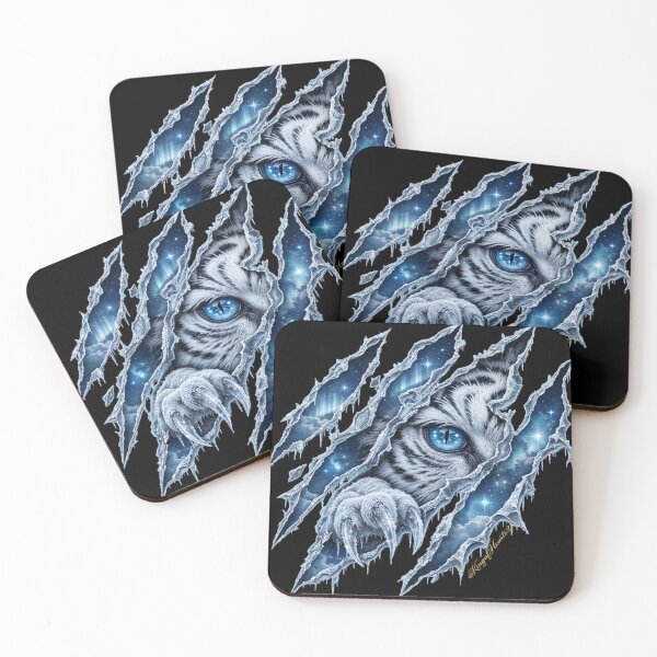 Item preview, Arctic Frost Tiger Eye Claw Tear - Icy Blue Galaxy Spirit designed and sold by KingofHearts25.