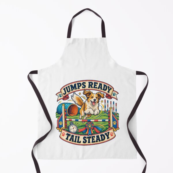 Item preview, Jumps Ready Tail Steady Dog Agility Art designed and sold by CheerfulNest.