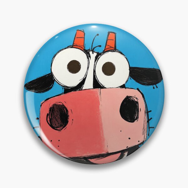 Item preview, Goofy Cow T-Shirt – Funny Cute Cartoon Cow Face Graphic Tee designed and sold by Atum&Art.