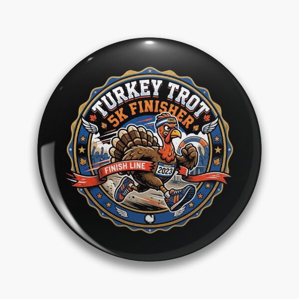 Item preview, Turkey Trot 5K Finisher Running Turkey Thanksgiving Race Medal designed and sold by TeNovaStudio ⭐⭐⭐⭐⭐.