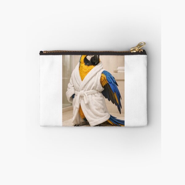 Item preview, Blue and Gold Macaw Bathrobe designed and sold by Sillytoe.
