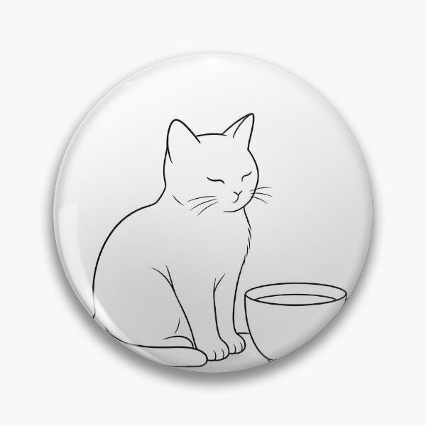 Artikelvorschau, Minimalist Cat with Coffee Cup - Line Art Design entworfen und verkauft von SimpleLinesCo.