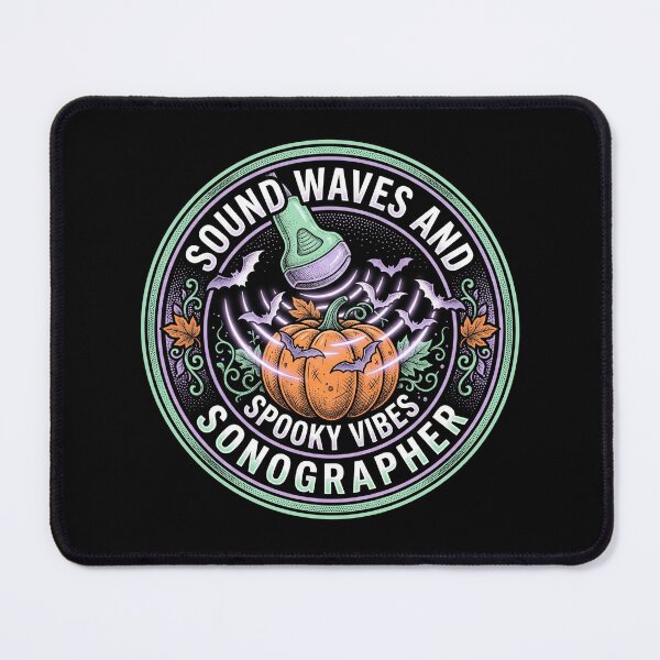Item preview, Sound Waves And Spooky Vibes Sonographer Ultrasound Halloween Pumpkin designed and sold by TeNovaStudio ⭐⭐⭐⭐⭐.