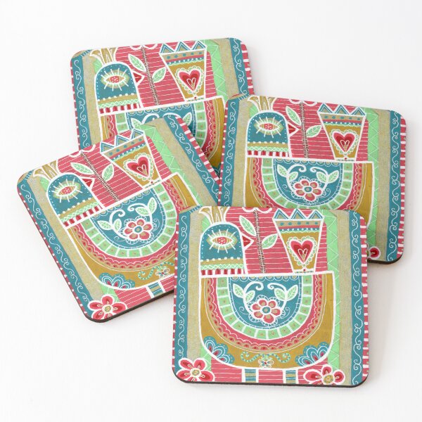 Item preview, Folk Hen with Floral Garden designed and sold by Fani*.