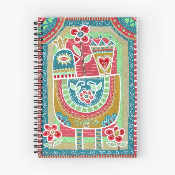 Item preview, Folk Hen with Floral Garden designed and sold by Fani*.
