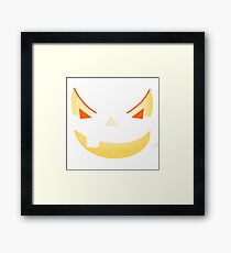 Halloween Kürbis Gesicht Gerahmtes Wandbild
