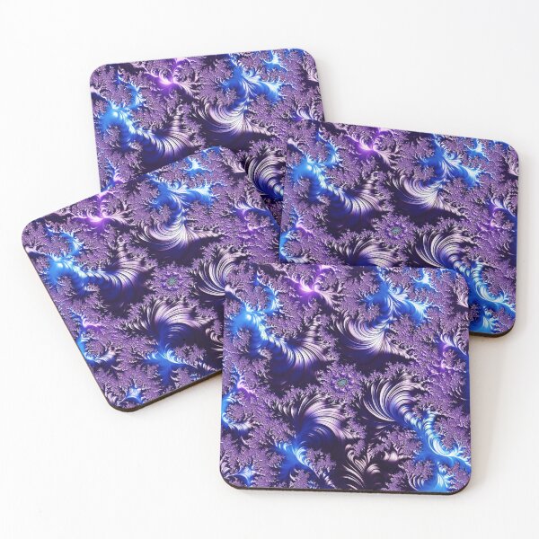 Item preview, Blue and purple fractal swirls designed and sold by KingsArtworx 2.
