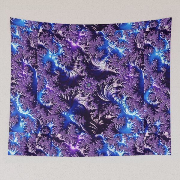 Item preview, Blue and purple fractal swirls designed and sold by KingsArtworx 2.