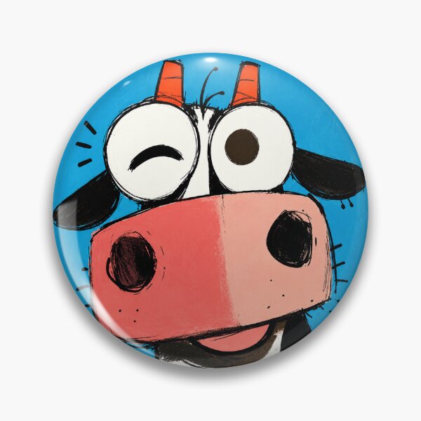 Item preview, Winking Goofy Cow T-Shirt – Funny Cute Cartoon Farm Animal Graphic Tee designed and sold by Atum&Art.