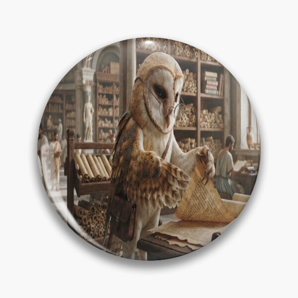 Item preview, Magical Owl in an Ancient Library designed and sold by AfresStudio.