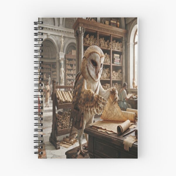 Item preview, Magical Owl in an Ancient Library designed and sold by AfresStudio.