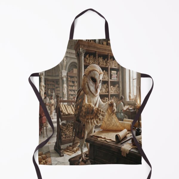 Item preview, Magical Owl in an Ancient Library designed and sold by AfresStudio.