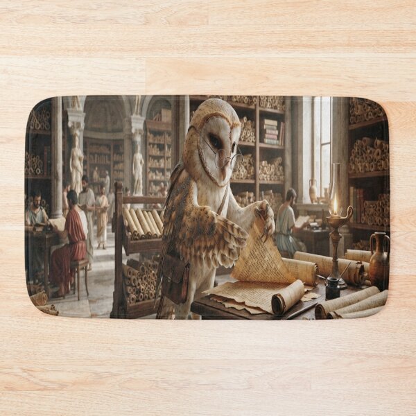 Item preview, Magical Owl in an Ancient Library designed and sold by AfresStudio.