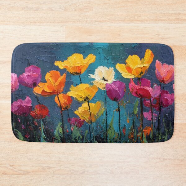 Aperçu de l'œuvre Peinture de tulipes blanches, œuvre d'art florale minimaliste et élégante créée et vendue par AutoPopStudio.