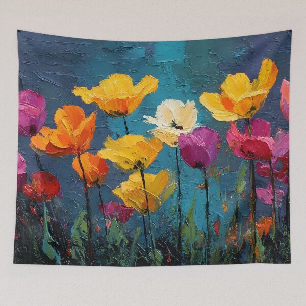 Item preview, White Tulips Painting Elegant Minimal Floral Artwork designed and sold by AutoPopStudio.