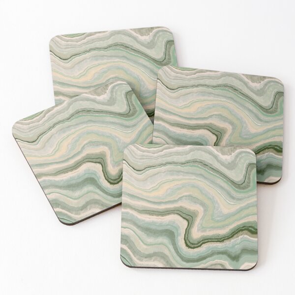 Item preview, Sage Green Agate Marble Pattern | Abstract Wavy Stone Texture Art designed and sold by Elite Wall Art.