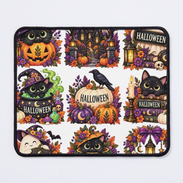 Item preview, Halloween Black Cat Folk Art Set designed and sold by Gold Turtle  Lina.