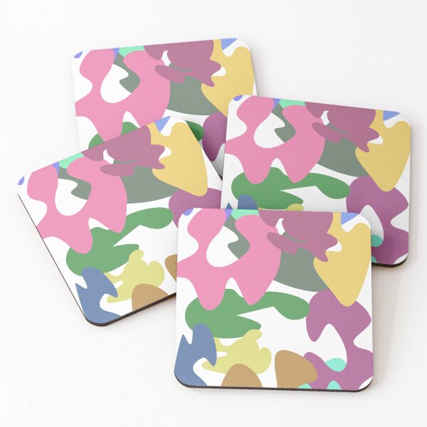 Item preview, Pastel abstract colorful organic shapes designed and sold by juicinate.