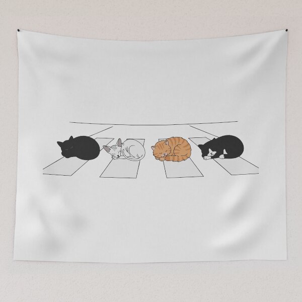 Item preview, Abbey Road Sleeping Cats Parody Funny Feline Crosswalk designed and sold by Cipher & Soul.