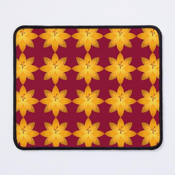 Item preview, Autumn flower pattern - yellow, mustard and burgundy designed and sold by Marcia Motivos.