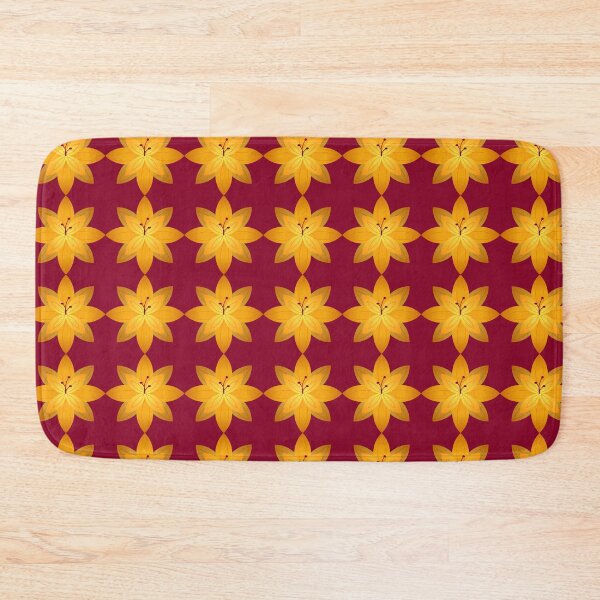 Item preview, Autumn flower pattern - yellow, mustard and burgundy designed and sold by Marcia Motivos.