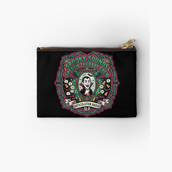 Item preview, Spooky Sounds Speech Therapy Crew Dracula Articulation Badge SLP Halloween designed and sold by TeNovaStudio ⭐⭐⭐⭐⭐.