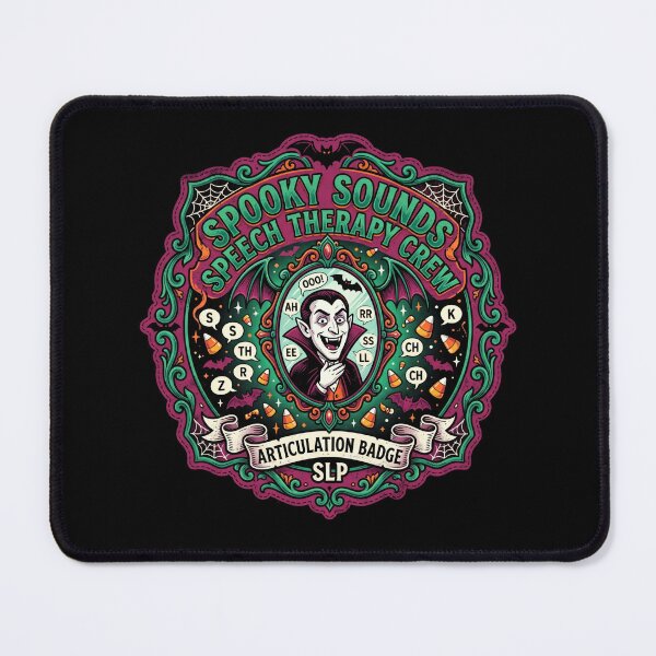 Item preview, Spooky Sounds Speech Therapy Crew Dracula Articulation Badge SLP Halloween designed and sold by TeNovaStudio.