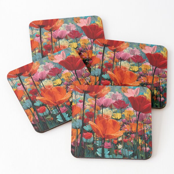 Item preview, Fresh Tulips Spring Flowers Colorful Wall Artwork designed and sold by AutoPopStudio.