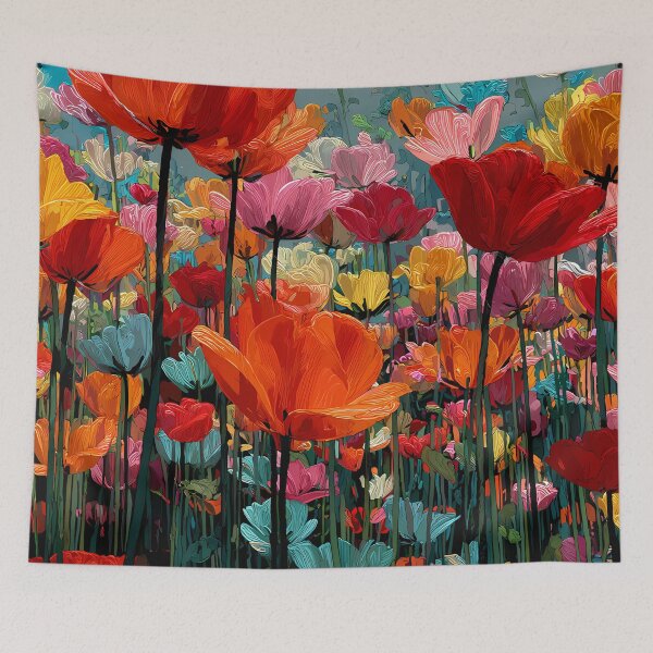 Item preview, Fresh Tulips Spring Flowers Colorful Wall Artwork designed and sold by AutoPopStudio.