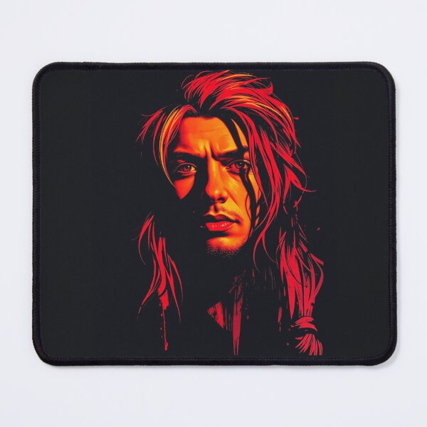 Item preview, Intense Red Rocker Man Neon Portrait Art designed and sold by ERODED SELF.