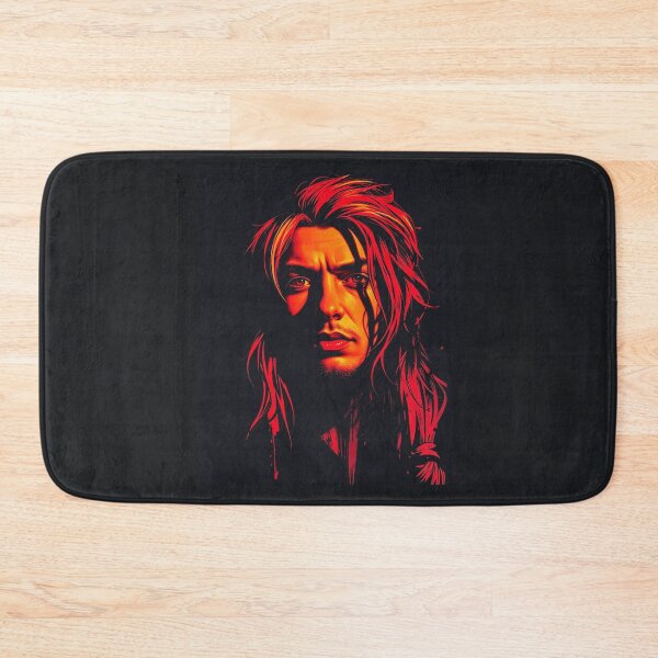 Item preview, Intense Red Rocker Man Neon Portrait Art designed and sold by ERODED SELF.