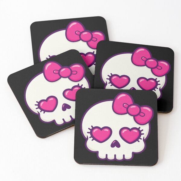 Item preview, Skull with pink bow designed and sold by YChangShop.