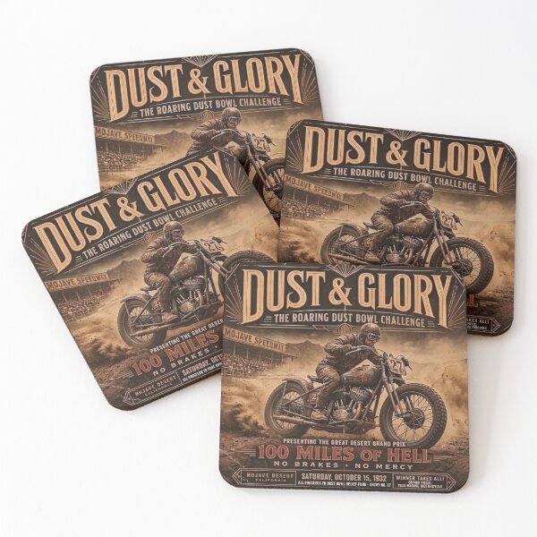Item preview, Dust & Glory 100 Miles Of Hell Vintage Poster 1932 designed and sold by thirtyonestars.