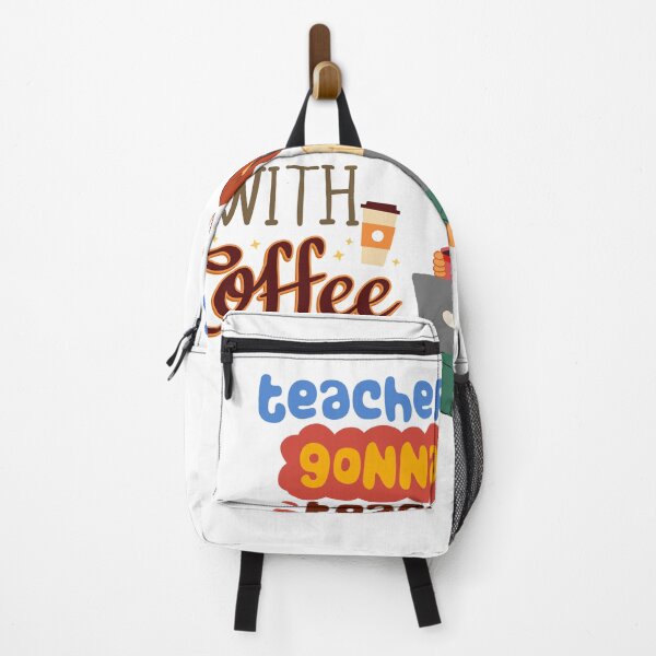 Item preview, Teachers Gonna Teach With Coffee Cute Teacher Laptop Sticker designed and sold by Esraa-Arts.